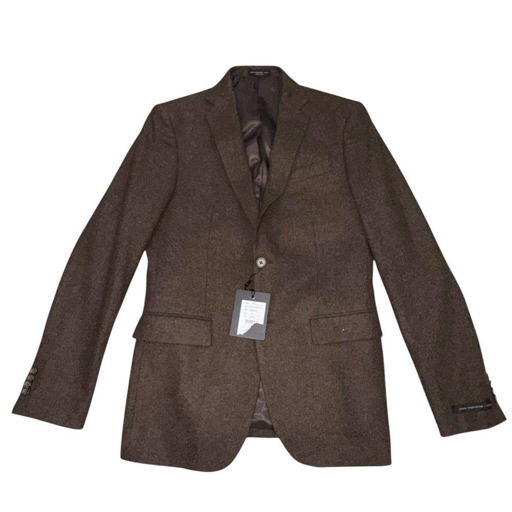 NWT John Varvatos Star USA Bedford-JN Wool Blend Blazer Brown Marled - Men's 36R